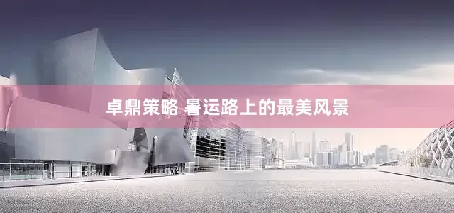 卓鼎策略 暑运路上的最美风景